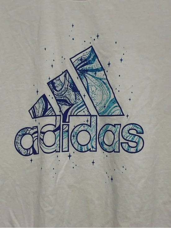 100% Cotton Adidas White Short Sleeve Tee - Picture 2 of 5